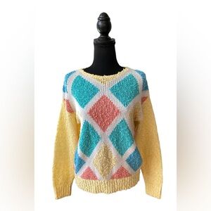 Susanne Kent: Yellow Argyle Sweater